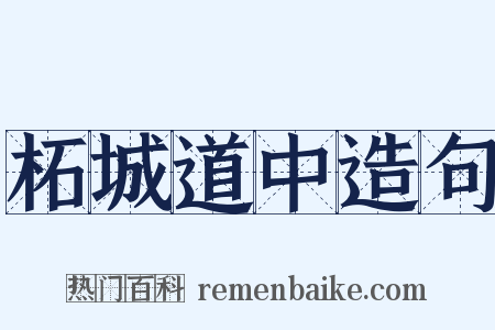 柘城道中造句是什么意思的图片